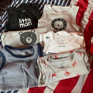 6 sleeveless onesies